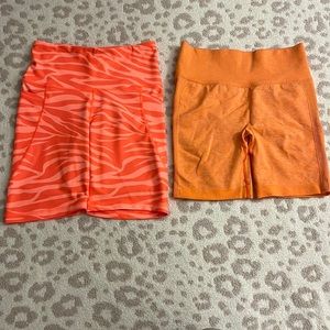 Orange Bike Shorts